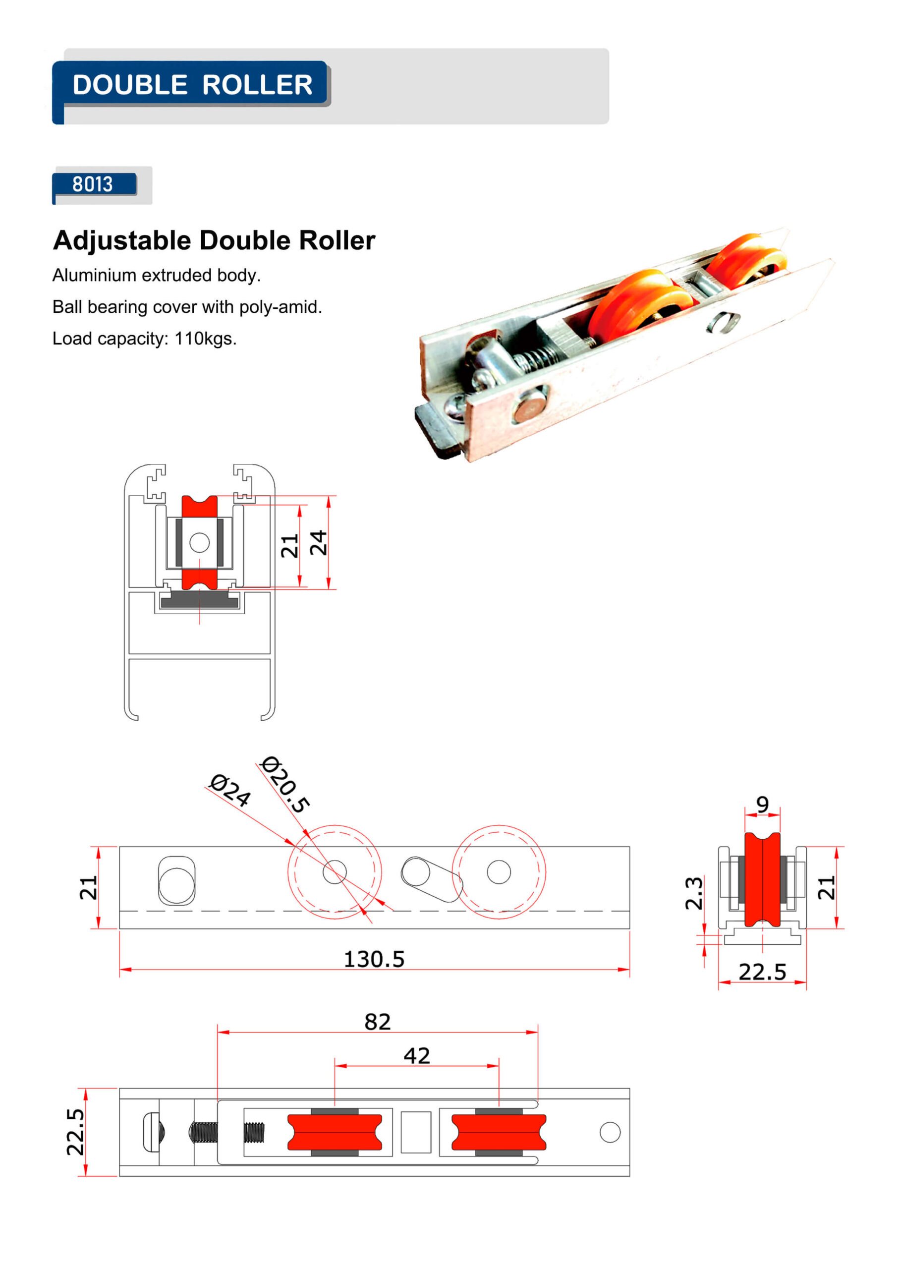 Adjustable Double Roller